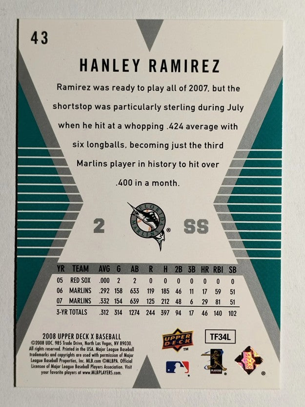 2008 Upper Deck X #43 Hanley Ramirez