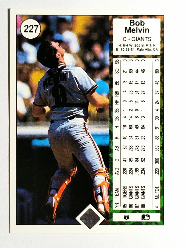 1989 Upper Deck #227 Bob Melvin