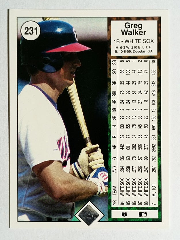 1989 Upper Deck #231 Greg Walker