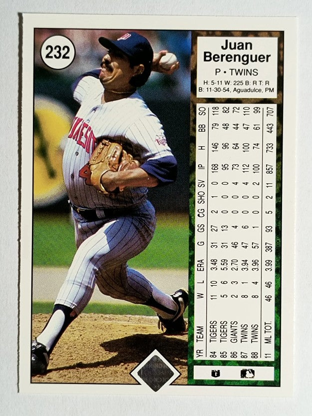 1989 Upper Deck #232 Juan Berenguer