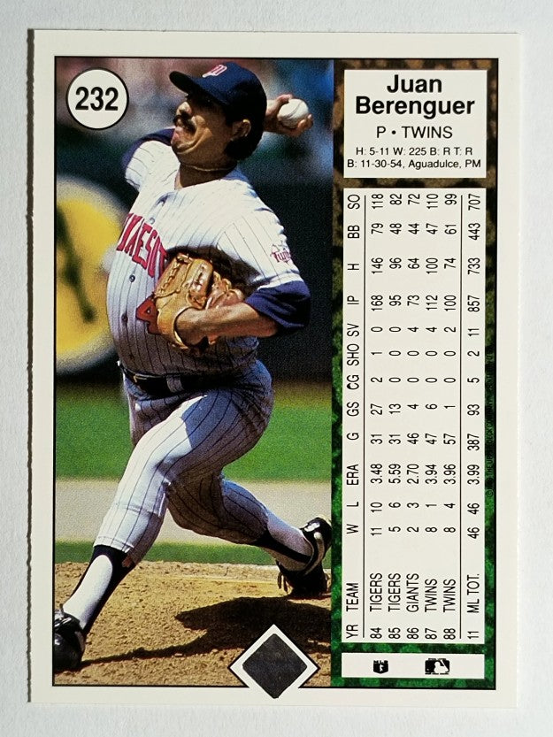 1989 Upper Deck #232 Juan Berenguer