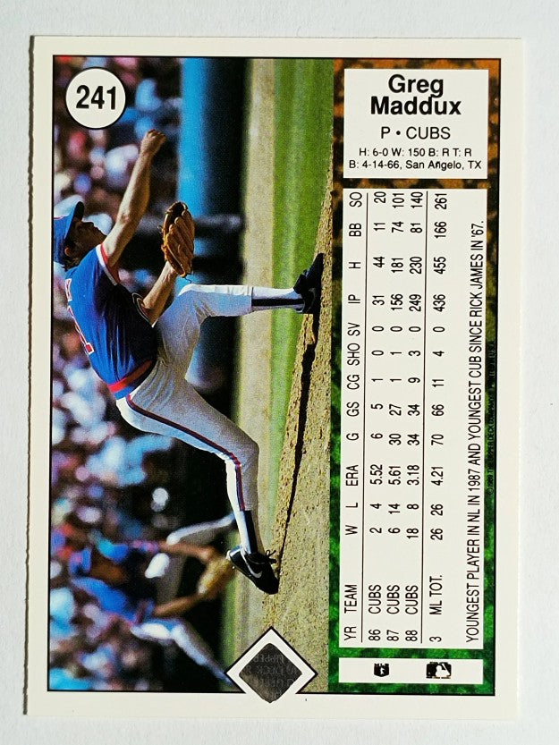1989 Upper Deck #241 Greg Maddux (NM)