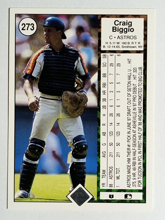 1989 Upper Deck #273 Craig Biggio RC (NM)