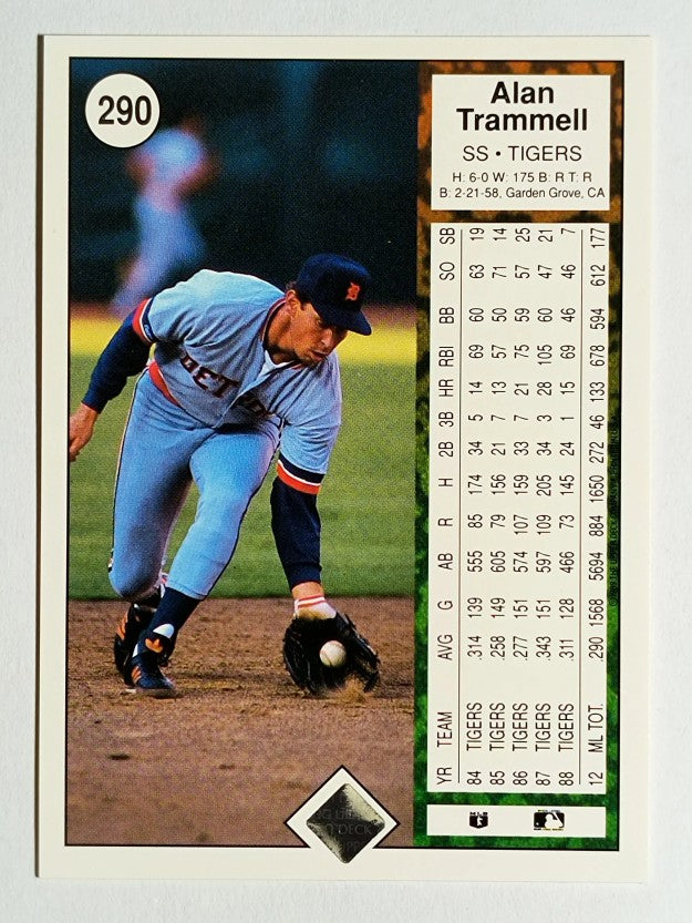 1989 Upper Deck #290 Alan Trammell