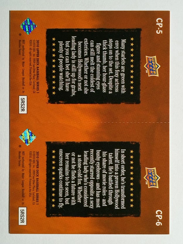 2010 Upper Deck Celebrity Predictors #CP5/CP6 Megan Fox/Shia LaBeouf