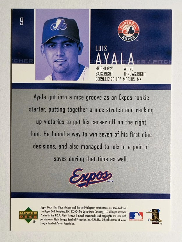 2004 Upper Deck First Pitch #9 Luis Ayala SR