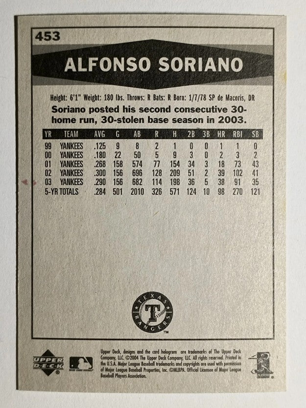 2004 Upper Deck Vintage #453 Alfonso Soriano