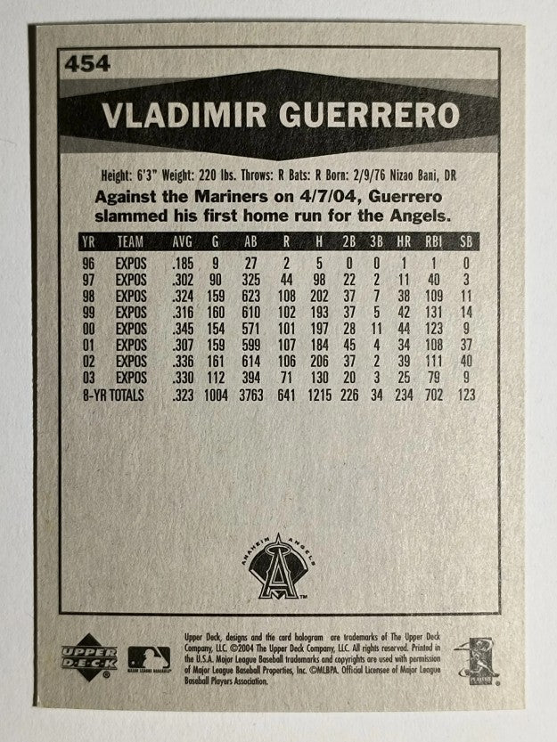 2004 Upper Deck Vintage #454 Vladimir Guerrero