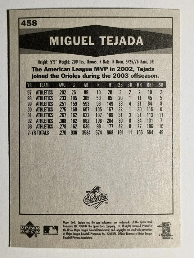 2004 Upper Deck Vintage #458 Miguel Tejada