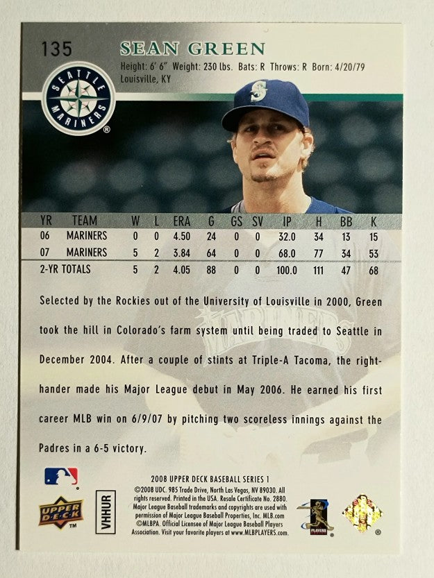 2008 Upper Deck #135 Sean Green