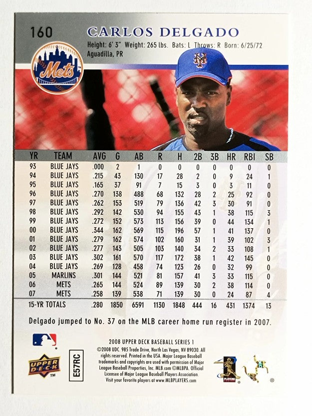 2008 Upper Deck #160 Carlos Delgado