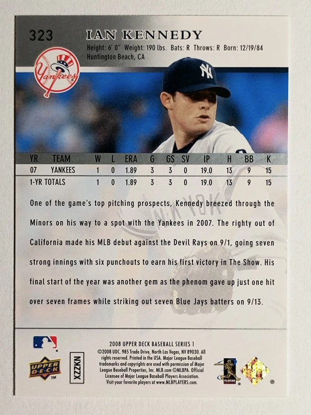 2008 Upper Deck #323 Ian Kennedy RC