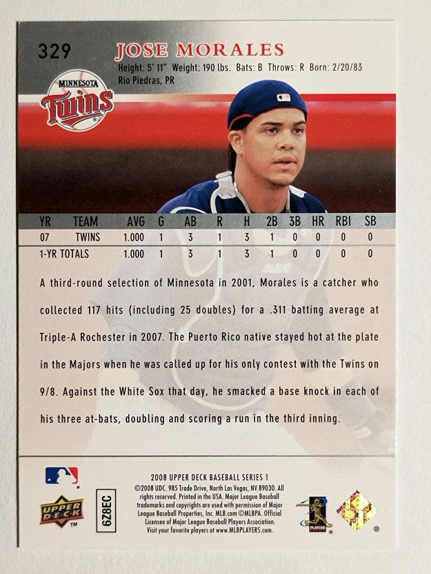 2008 Upper Deck #329 Jose Morales