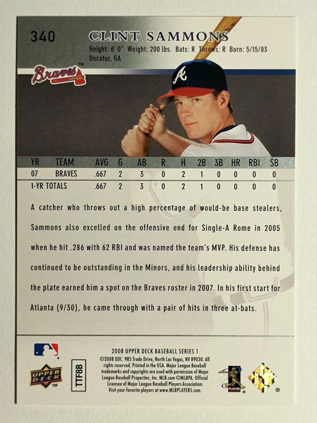 2008 Upper Deck #340 Clint Sammons