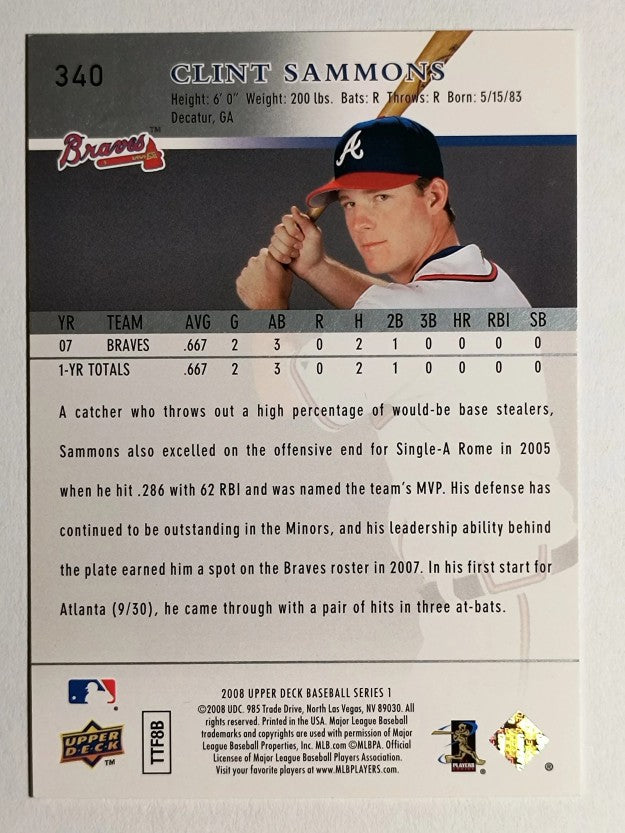 2008 Upper Deck #340 Clint Sammons
