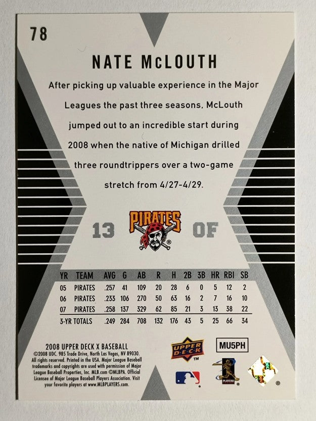2008 Upper Deck X #78 Nate McLouth