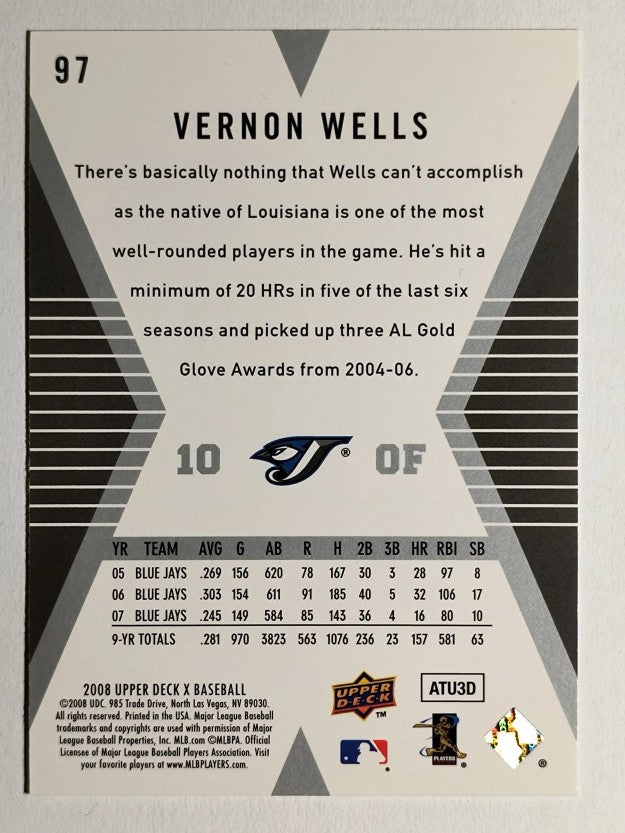 2008 Upper Deck X #97 Vernon Wells
