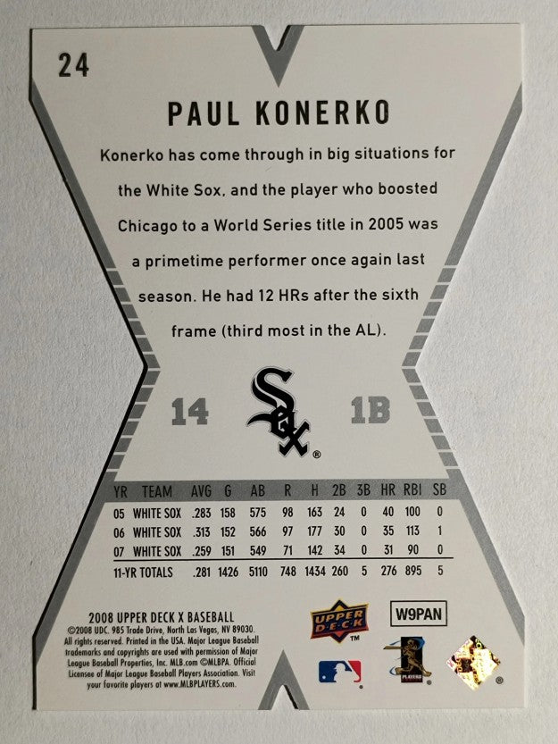 2008 Upper Deck X Die Cut #24 Paul Konerko