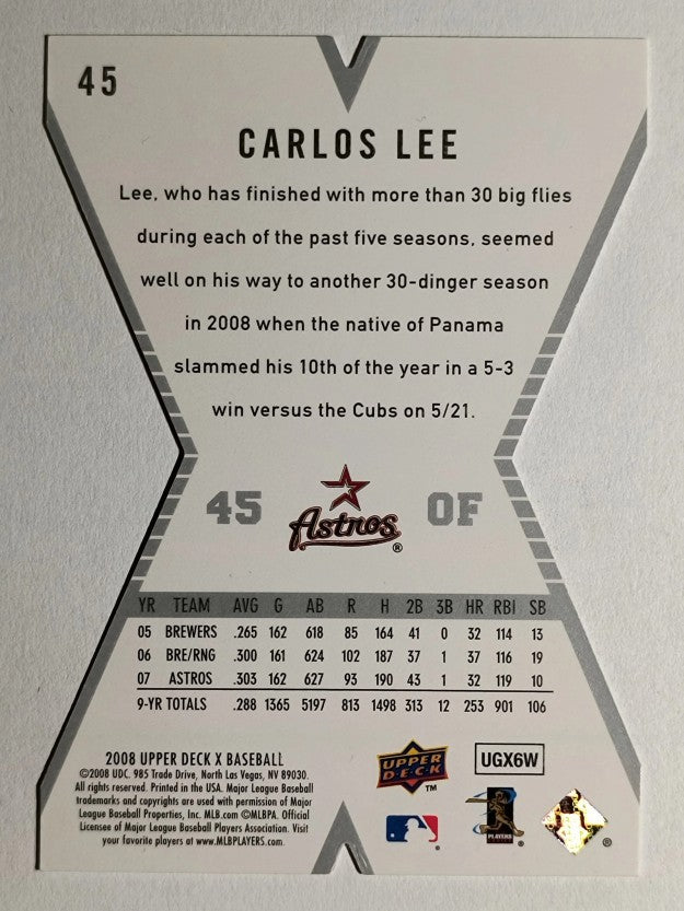 2008 Upper Deck X Die Cut #45 Carlos Lee