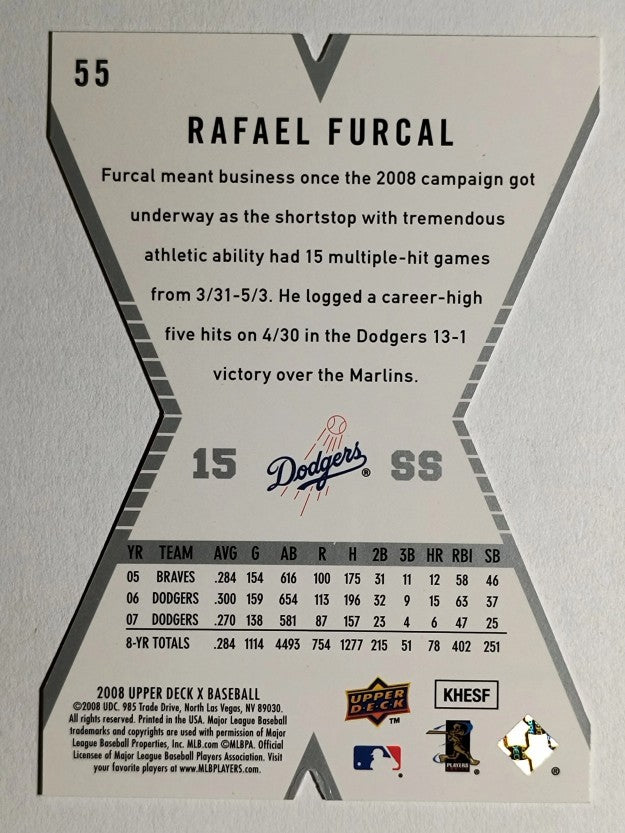 2008 Upper Deck X Die Cut #55 Rafael Furcal
