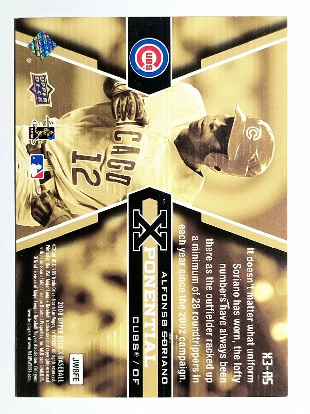 2008 Upper Deck X Xponential 3 #AS Alfonso Soriano