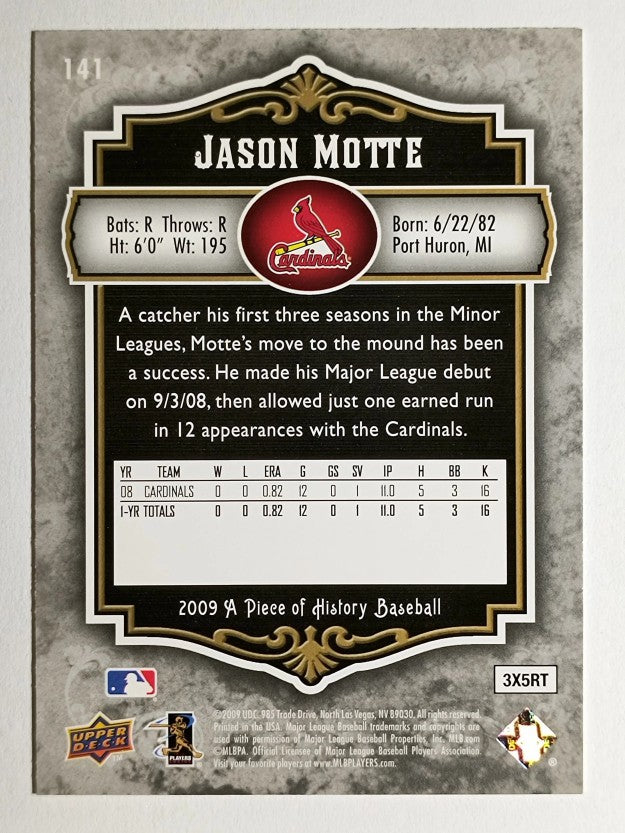 2009 UD A Piece of History #141 Jason Motte