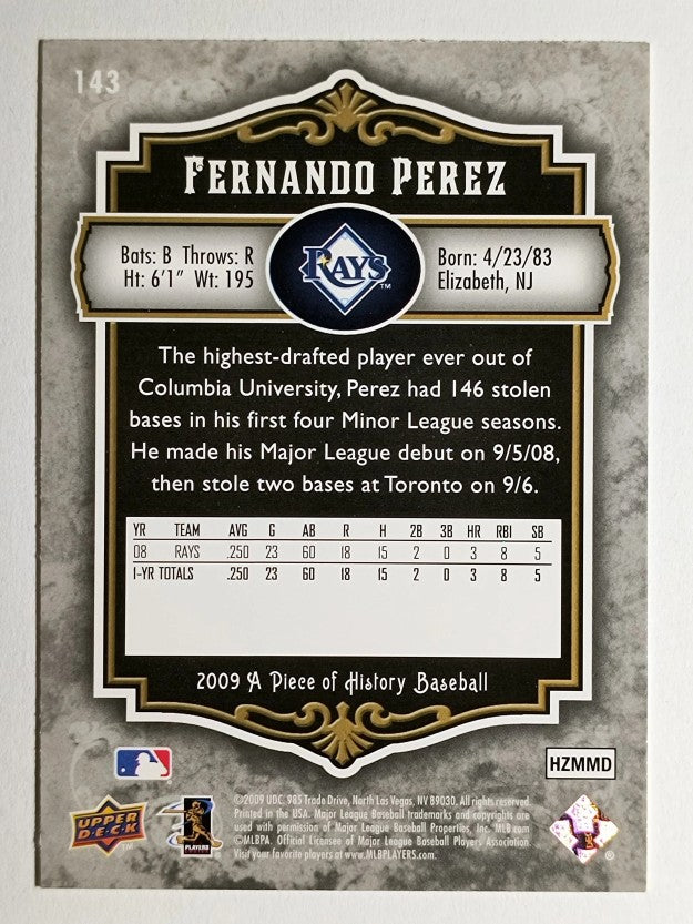 2009 UD A Piece of History #143 Fernando Perez