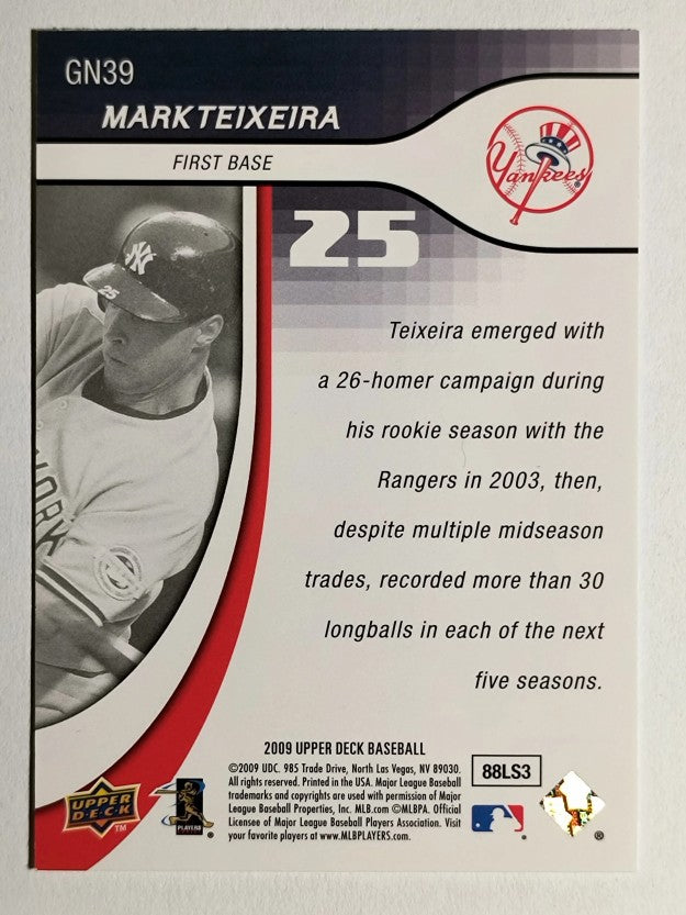 2009 Upper Deck Update Generation Now #GN39 Mark Teixeira