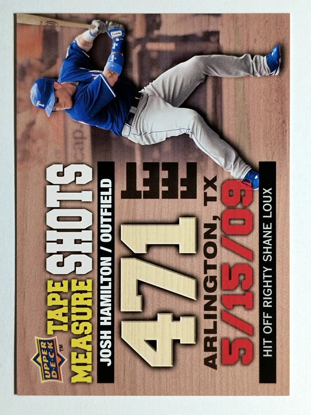 2010 Upper Deck Tape Measure Shots #TMS5 Josh Hamilton