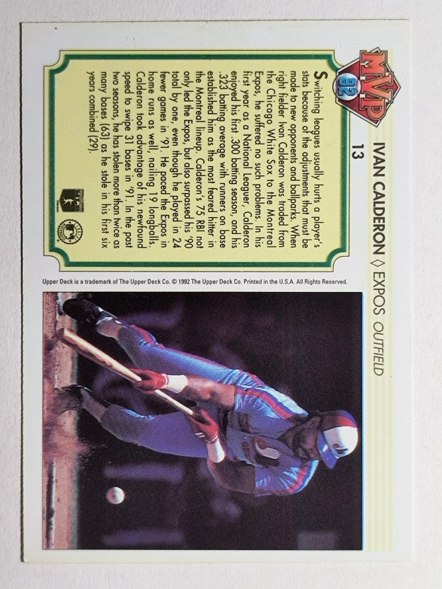 1992 Upper Deck Team MVP Holograms #13 Ivan Calderon