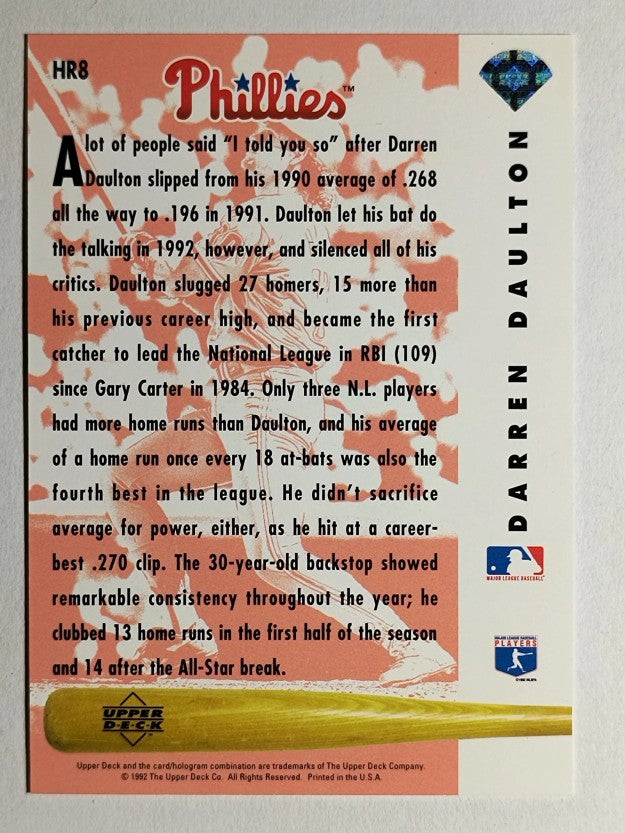 1993 Upper Deck Home Run Heroes #HR8 Darren Daulton