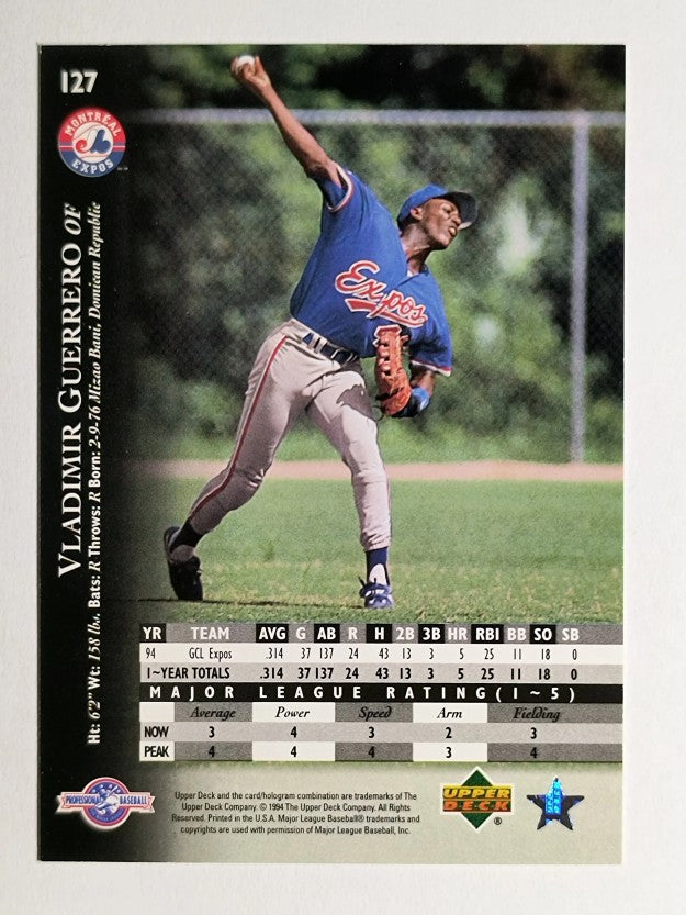 1995 Upper Deck Minors #127 Vladimir Guerrero (NM)