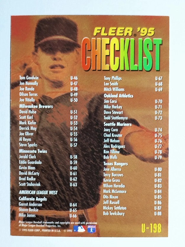 1995 Fleer Update #198 Checklist