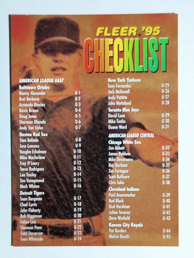 1995 Fleer Update #198 Checklist