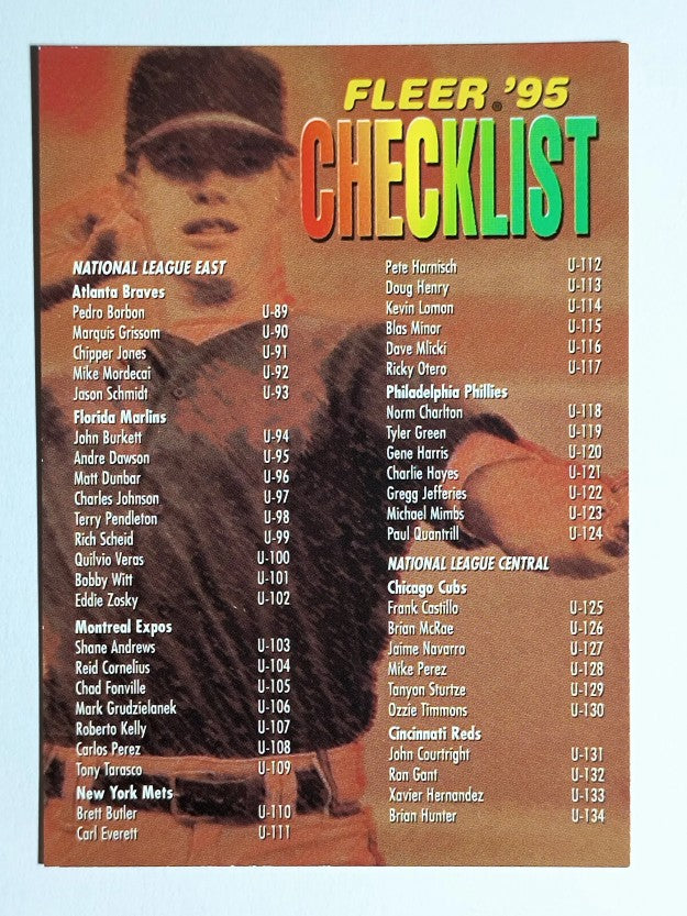 1995 Fleer Update #199 Checklist