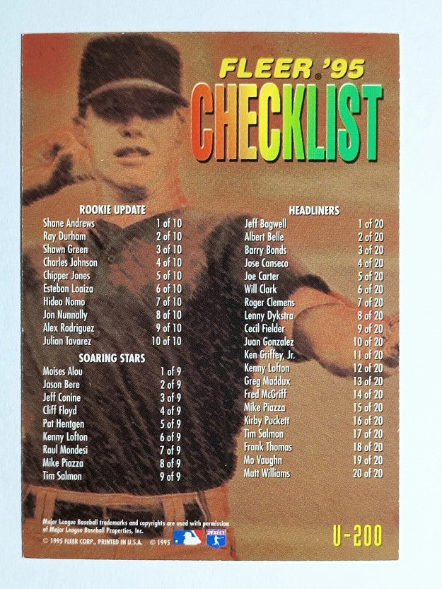 1995 Fleer Update #200 Checklist