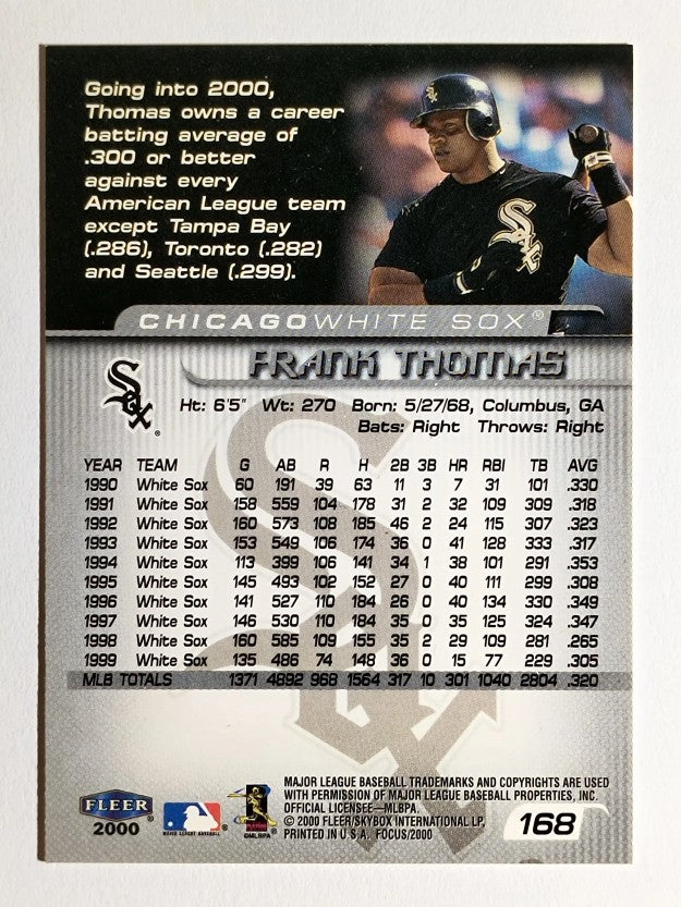 2000 Fleer Focus #168 Frank Thomas