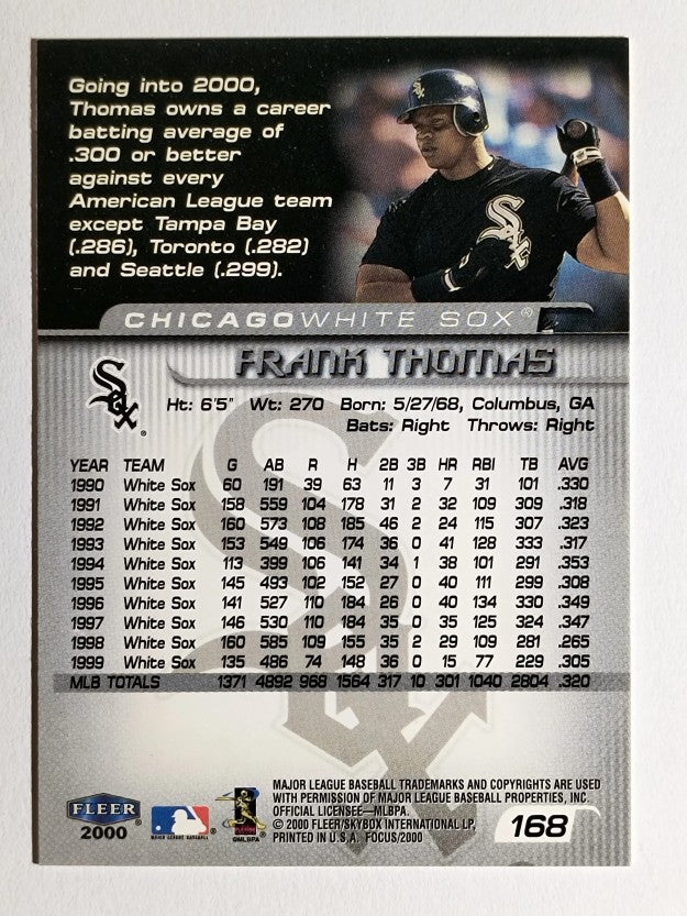 2000 Fleer Focus #168 Frank Thomas