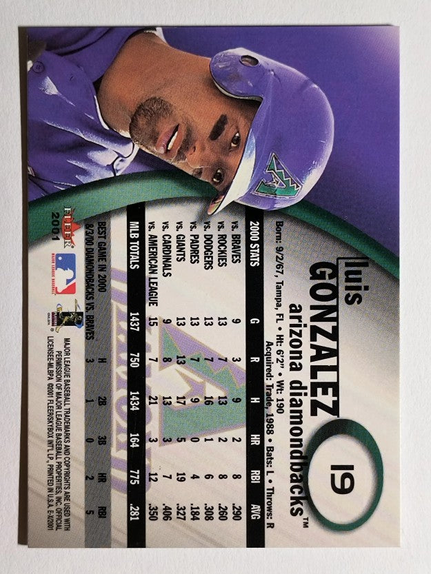 2001 E-X #19 Luis Gonzalez