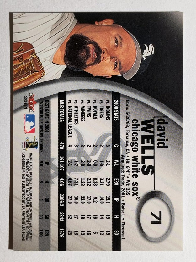 2001 E-X #71 David Wells