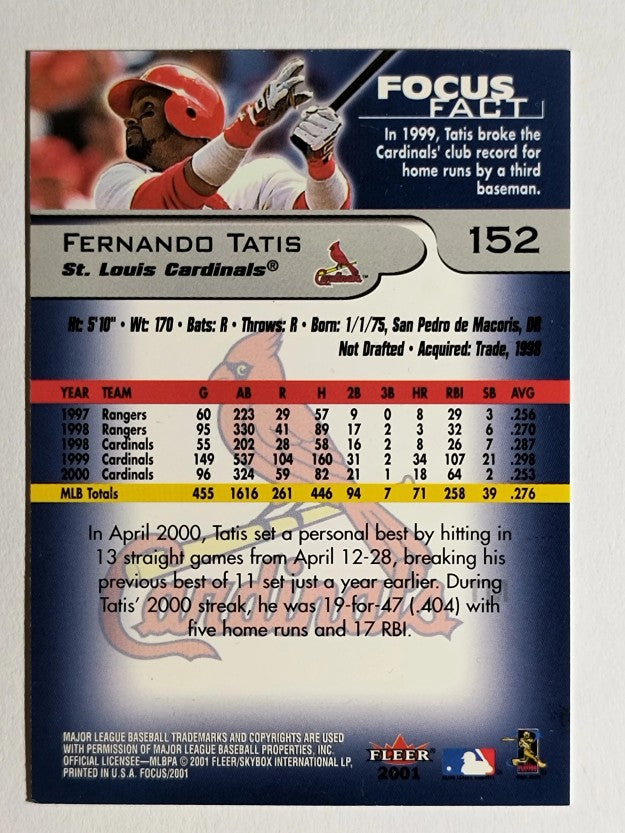 2001 Fleer Focus #152 Fernando Tatis