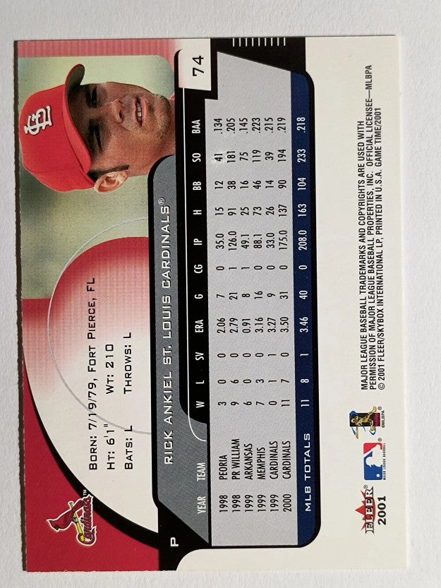 2001 Fleer Game Time #74 Rick Ankiel