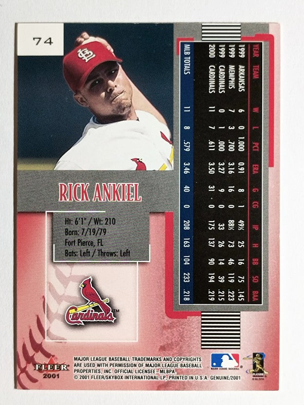 2001 Fleer Genuine #74 Rick Ankiel