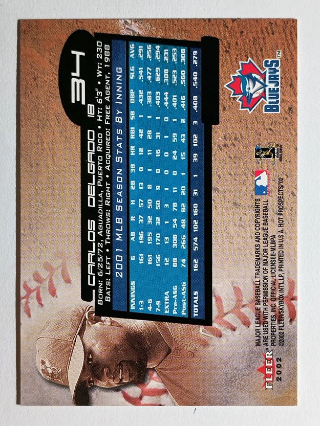 2002 Hot Prospects #34 Carlos Delgado