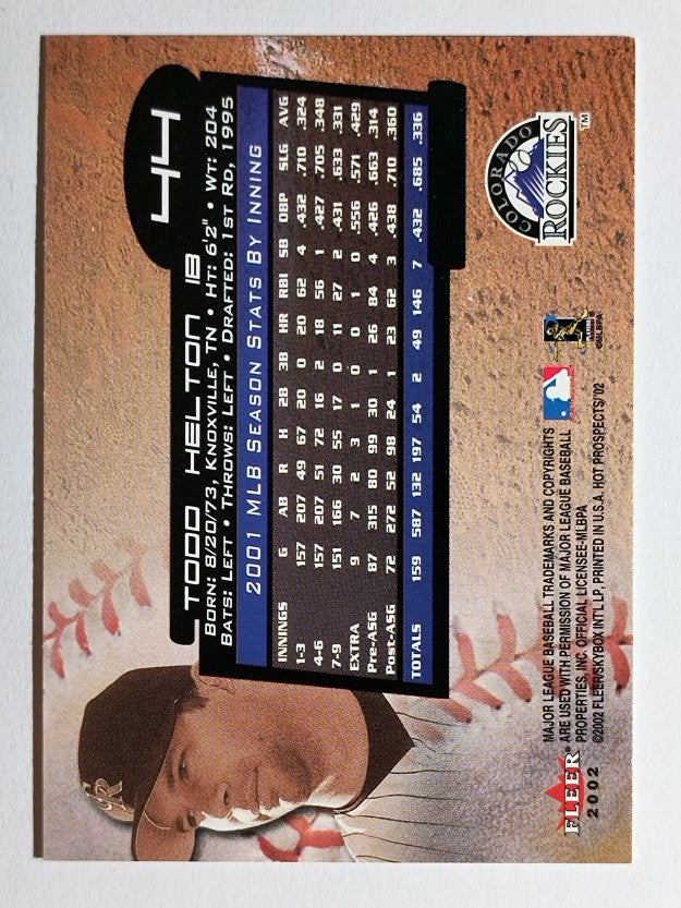 2002 Hot Prospects #44 Todd Helton