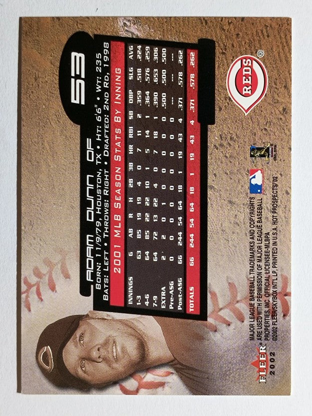 2002 Hot Prospects #53 Adam Dunn