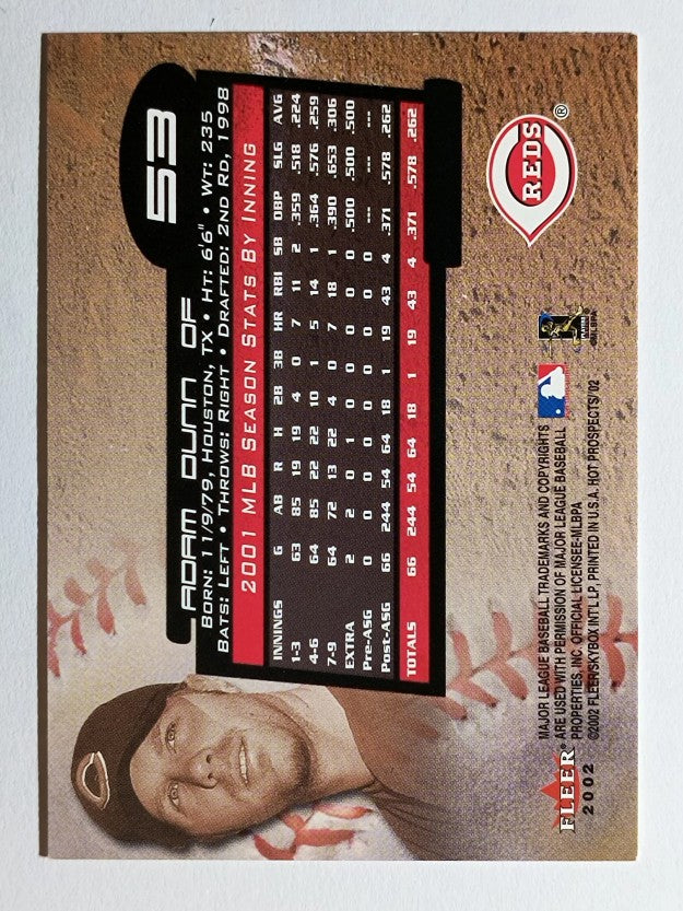 2002 Hot Prospects #53 Adam Dunn