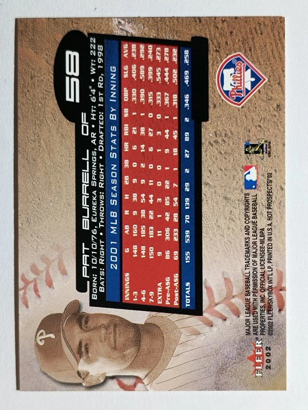 2002 Hot Prospects #58 Pat Burrell