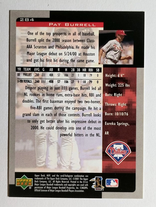 2001 Upper Deck MVP #284 Pat Burrell