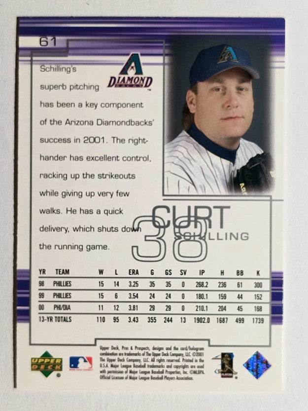 2001 Upper Deck Pros and Prospects #61 Curt Schilling